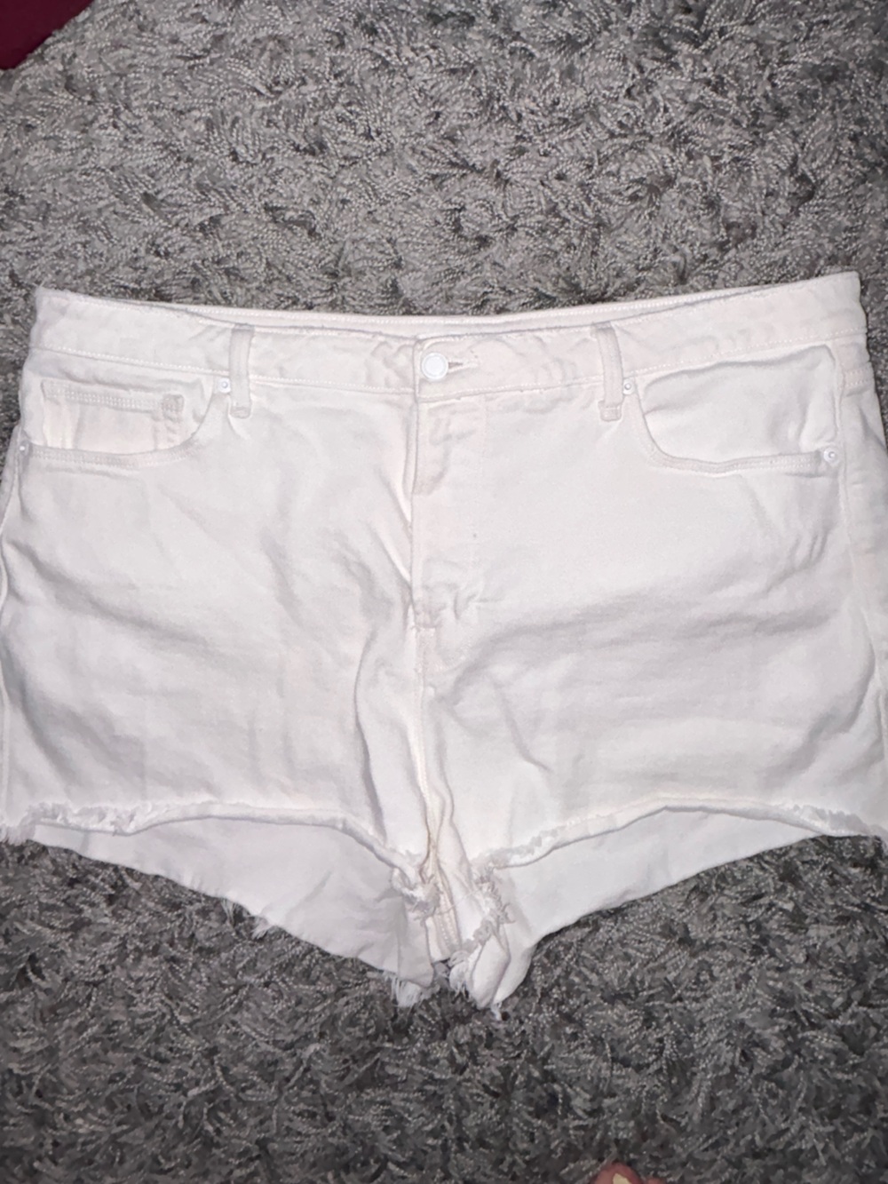 Good American White Denim Shorts